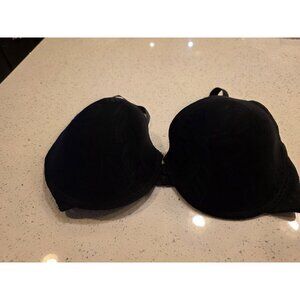 Wacoal Black Floral Lace T-shirt Underwired Women's 34DD